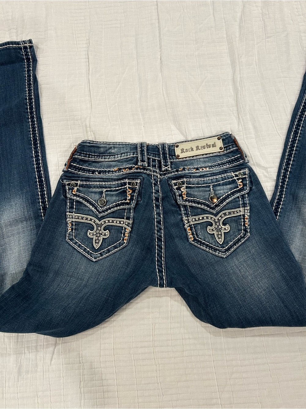 Rock revival Angie women’s jeans Size 27 low rise bootcut